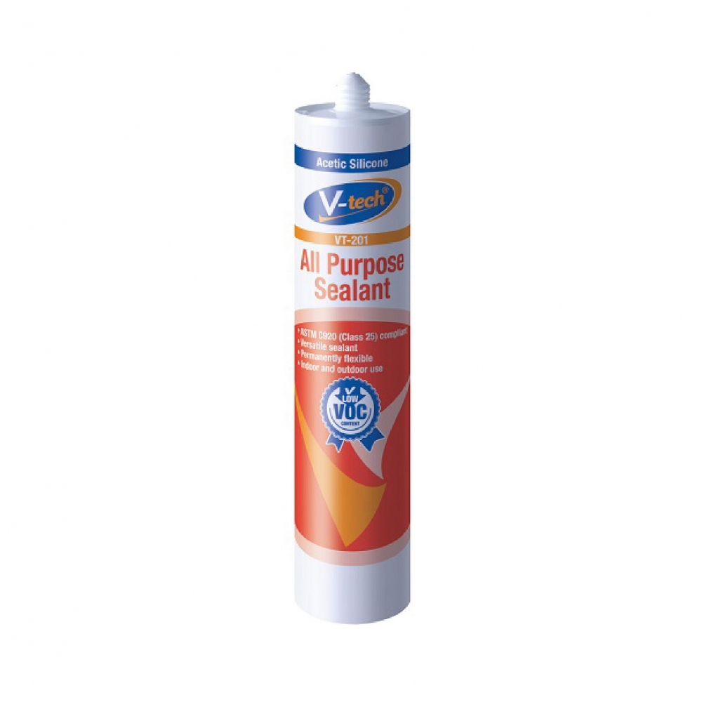 V-TECH VT-201 All Purpose Sealant ( Clear ) | Ken Prima Glass